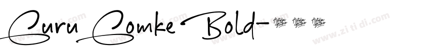 Guru Gomke Bold字体转换